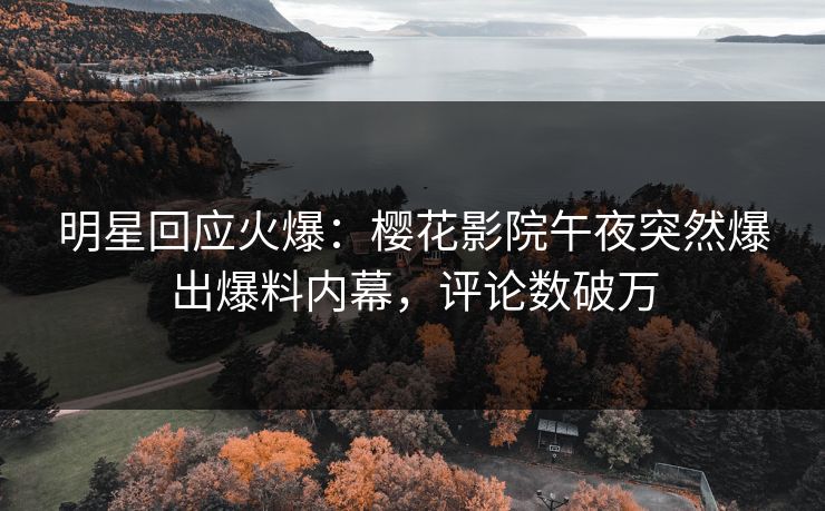 明星回应火爆：樱花影院午夜突然爆出爆料内幕，评论数破万